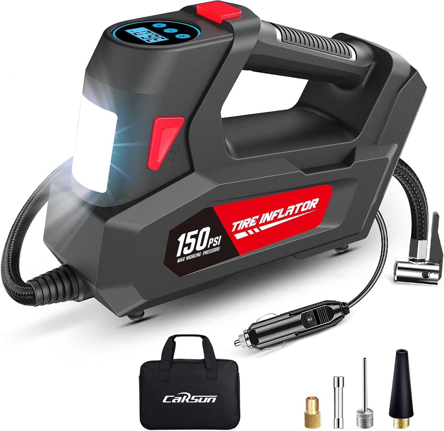 Portable 12V Air Compressor Pump - Inflate Anything Anywhere!