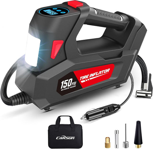 Portable 12V Air Compressor Pump - Inflate Anything Anywhere!