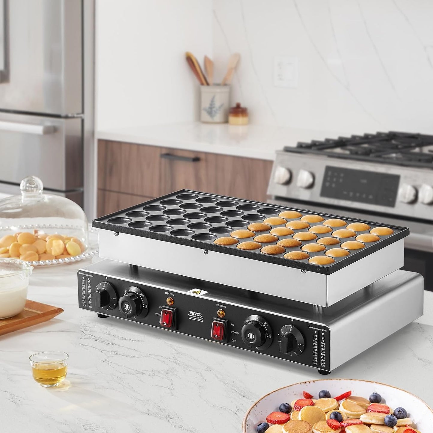 Commercial Electric Mini Pancake Maker by VEVOR: 1700W Power for Perfect Pancakes!