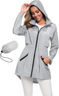 Avoogue Women's Long Raincoat with Hood - Lightweight