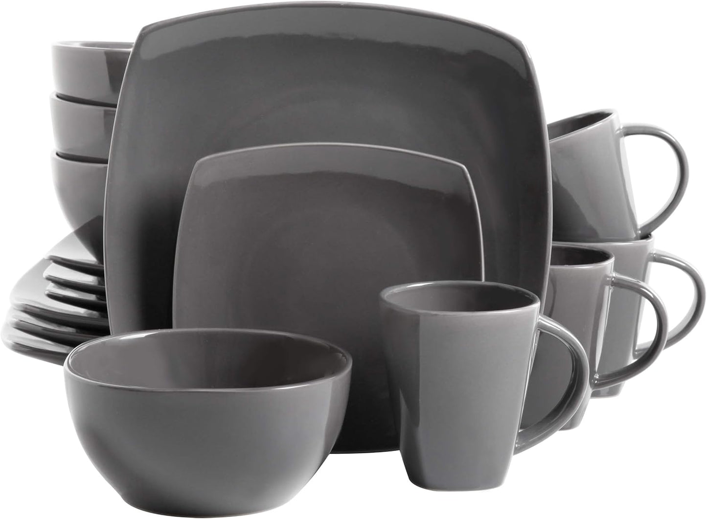 Gibson Soho Lounge Square Reactive Glaze Dinnerware Set Review