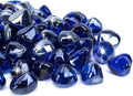 Cobalt Blue Fire Glass Diamonds 1 in - Reflective 20 lb Bag