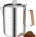 MEREZA Camping Percolator Coffee Pot 12 Cup - Fast, Durable Brew