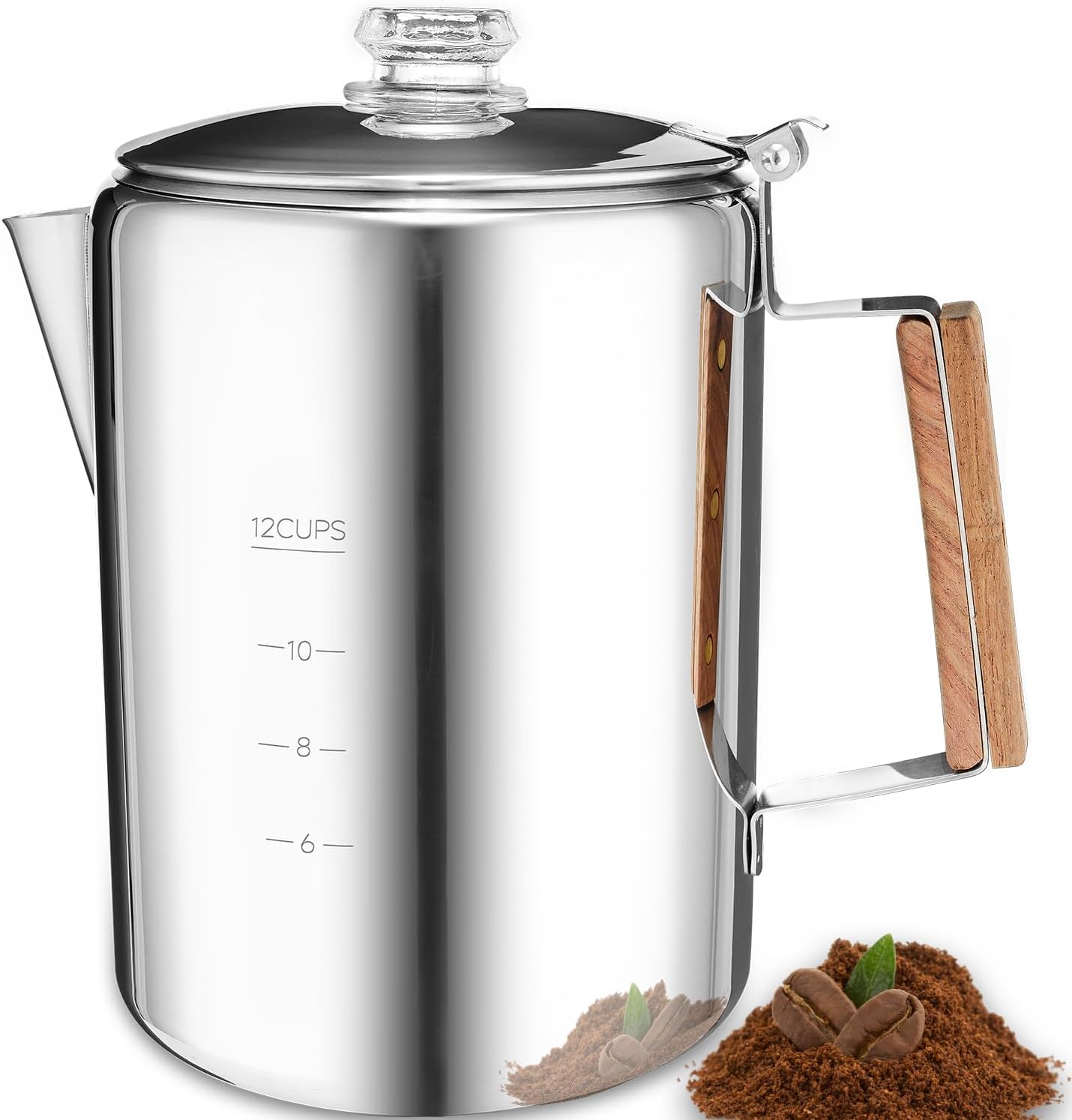 MEREZA Camping Percolator Coffee Pot for Outdoor Adventures