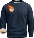 Boladeci Men's Sherpa Lined Crewneck Sweatshirt - Heavyweight Warm