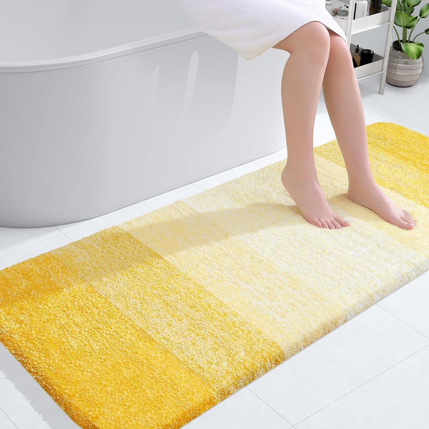 OLANLY Bathroom Runner Rugs 54x24, Soft Microfiber Bath Mats