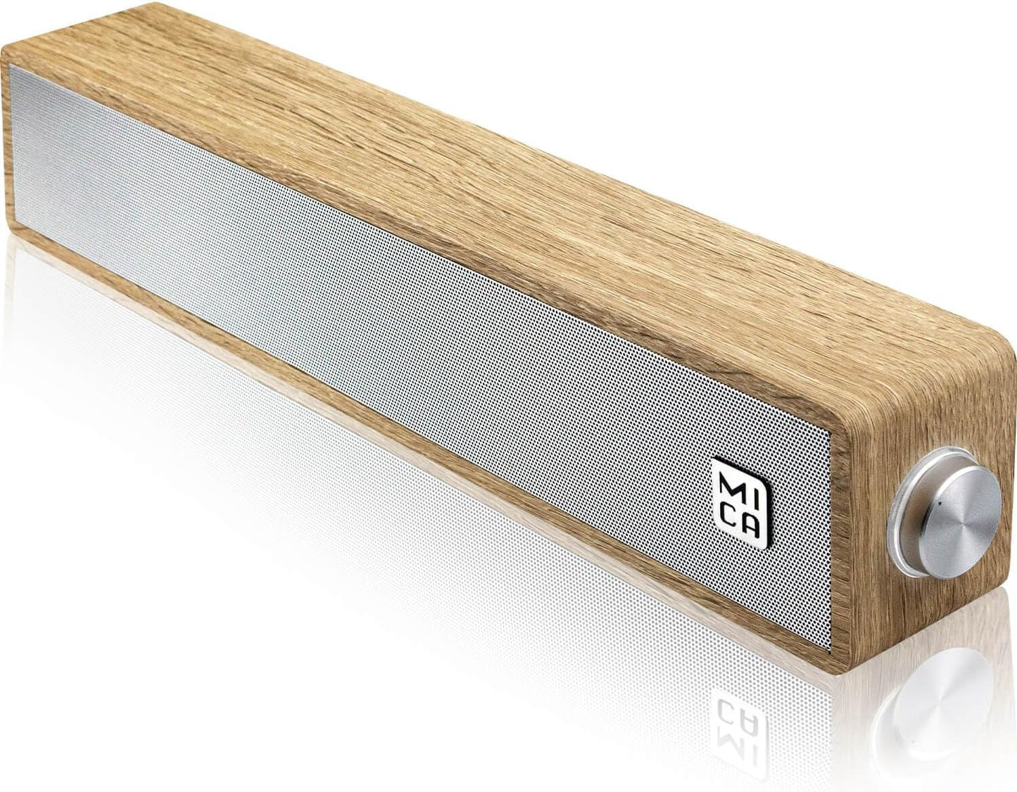 Wired Wooden Soundbar: Enhanced PC Audio