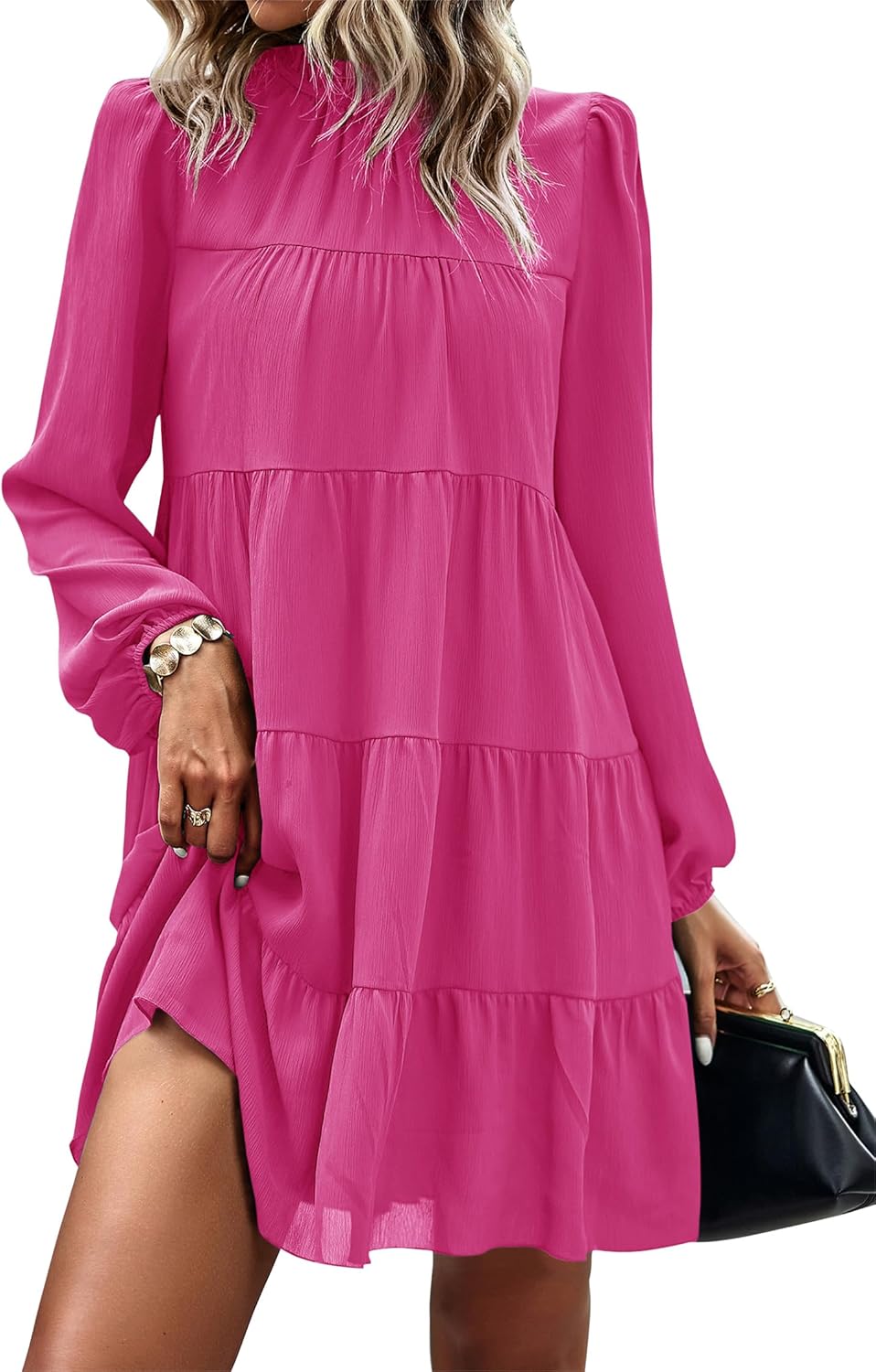 KIRUNDO Long Sleeve Babydoll Dress for Women 2025 Casual Style