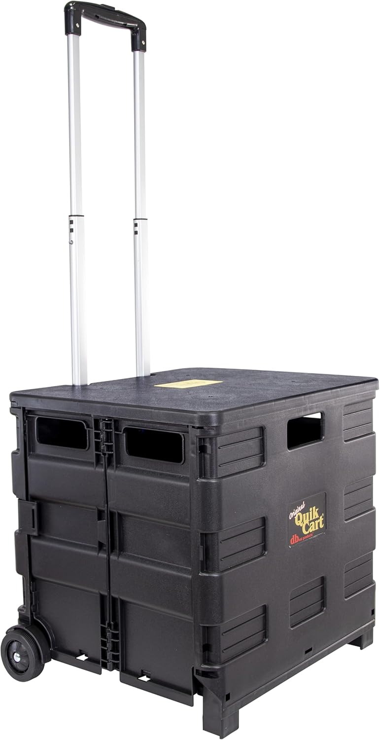Quik Cart Collapsible Rolling Crate for Teachers and More