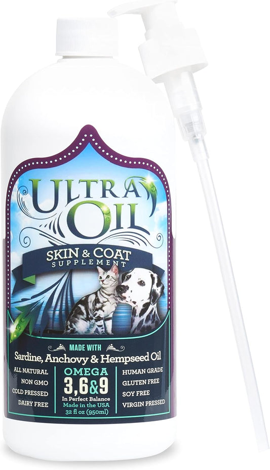 Ultra Oil Dog & Cat Supplement for Healthy Skin & Coat Care