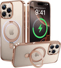 CASEKOO Gloss Gold iPhone 16 Pro Max Case with Stand - Slim MagSafe