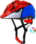 Kids Toddler Bike Helmet Adjustable for Ages 1-8 - LED Light Safe Fit