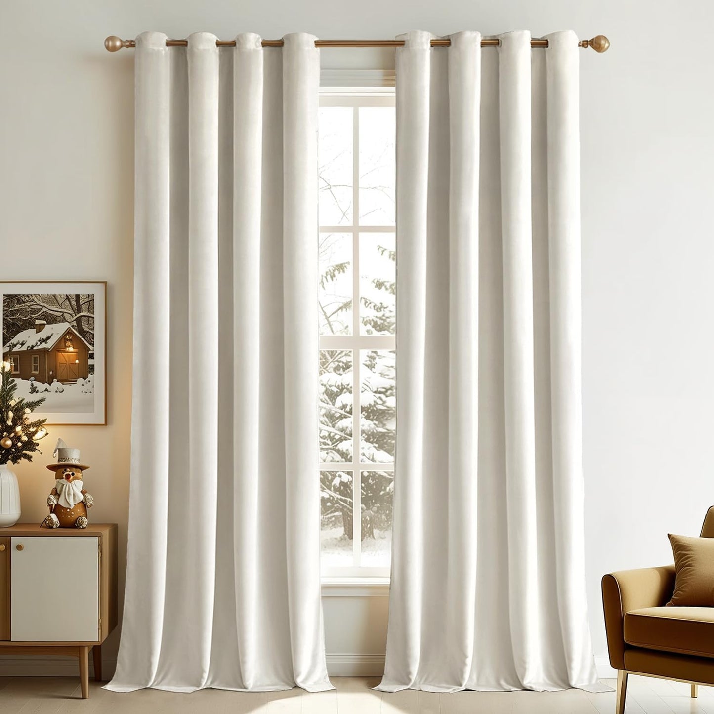 MIULEE Elegant Velvet Curtains for Room Darkening and Insulation