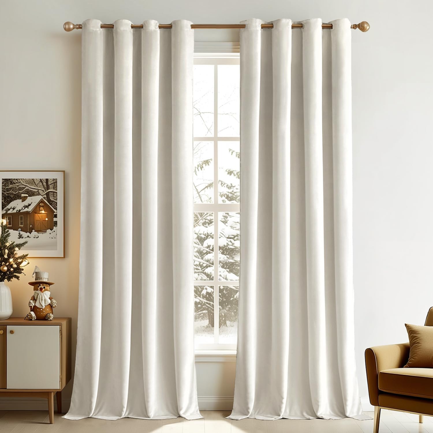 MIULEE Elegant Velvet Curtains for Room Darkening and Insulation