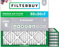30x30x1 Air Filter MERV 8 Essential Dust & Allergy Defense - 6 Pack