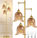 Gold Floor Lamp for Living Room and Bedroom with 3 Lights