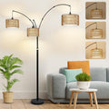 Airposta Black Arc Floor Lamp for Living Room - Dimmable, 3-Arm