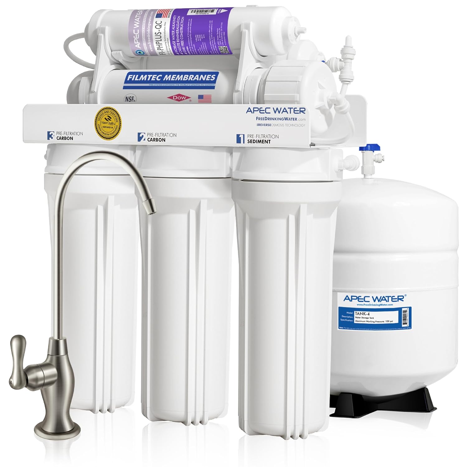 APEC WATER Reverse Osmosis Water Filter System for Pure Water