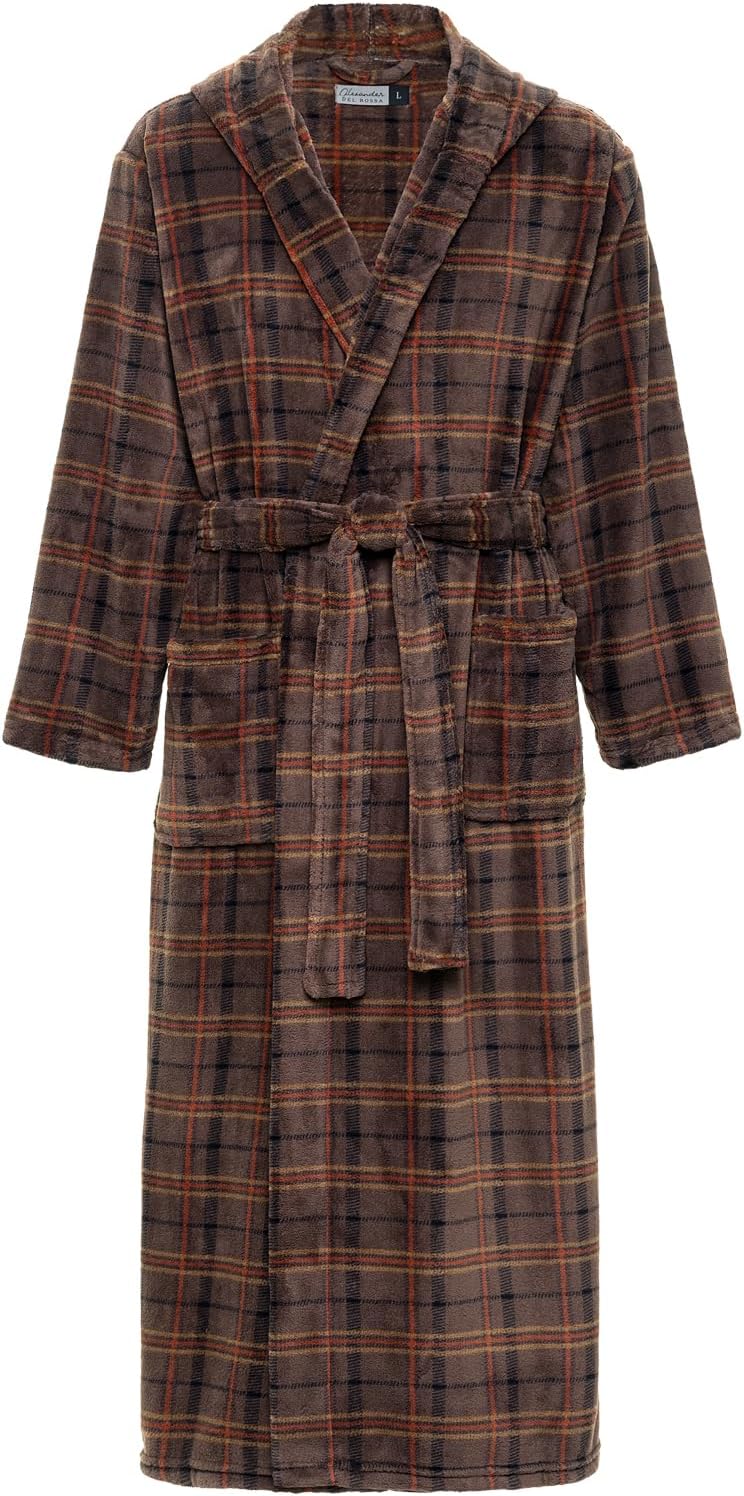 Plush Fleece Hooded Mens Bathrobe for Ultimate Comfort