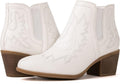 Women's Cowgirl Boots Western Short Ankle Pull On Low Heel