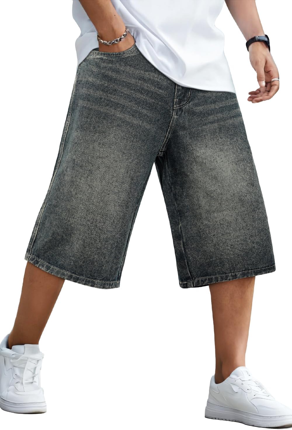 GINGTTO Mens Baggy Jean Shorts for Ultimate Comfort & Style