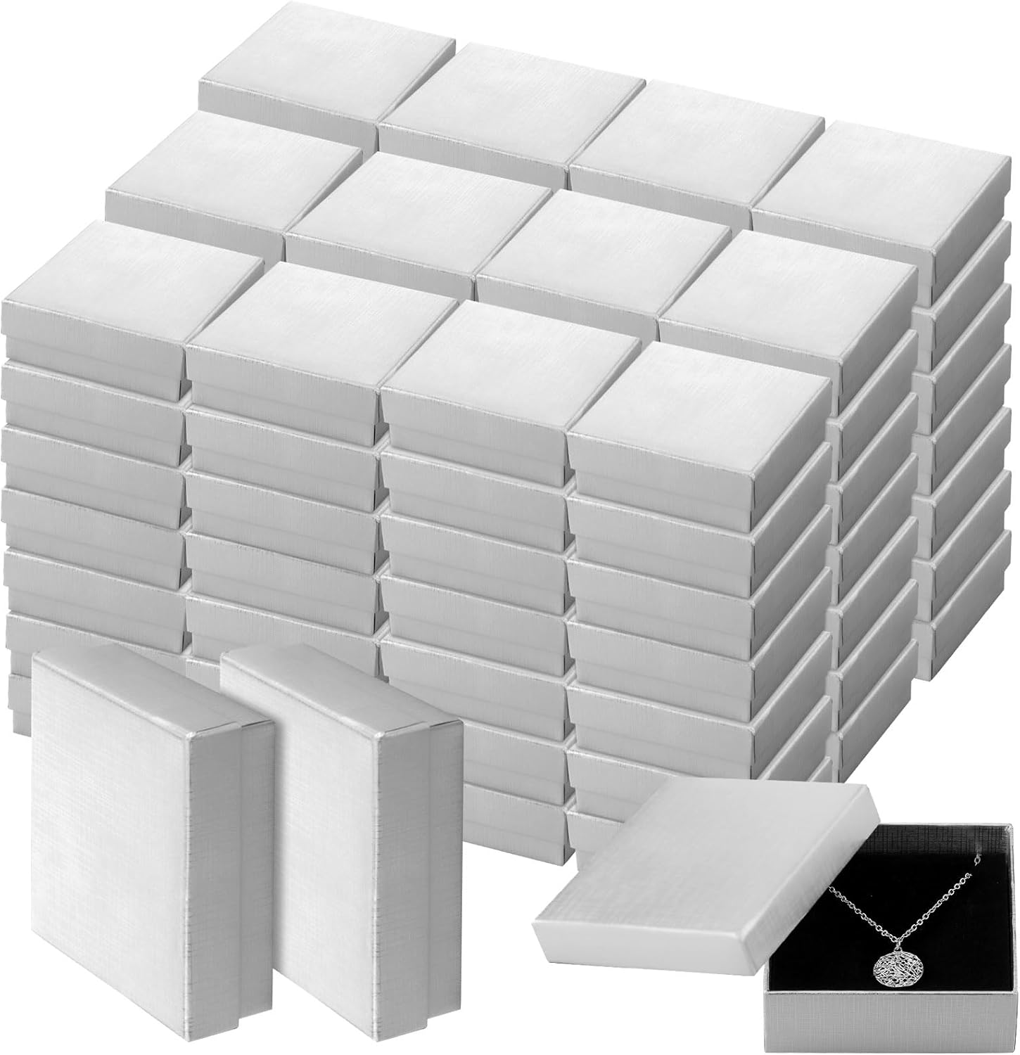 Tenceur 100 Pcs Jewelry Gift Boxes for Elegant Storage