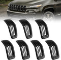 JINCHEN Grill Mesh Inserts for Jeep Cherokee 2014-2018 - Bright Black