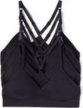 Kalon Womens 4 Pack Racerback Sports Bralette - Soft