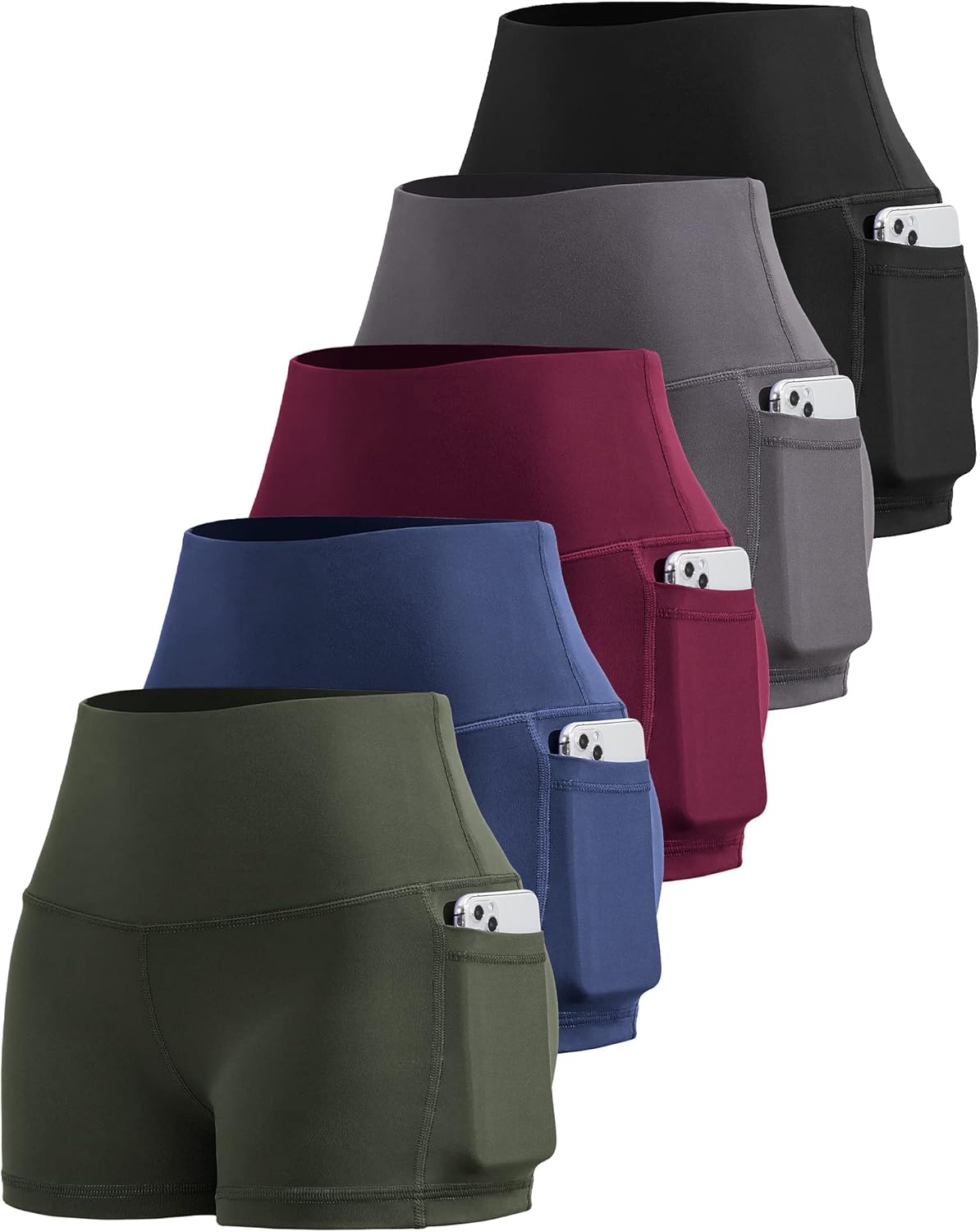 High Waisted Tummy Control Biker Spandex Shorts for Women