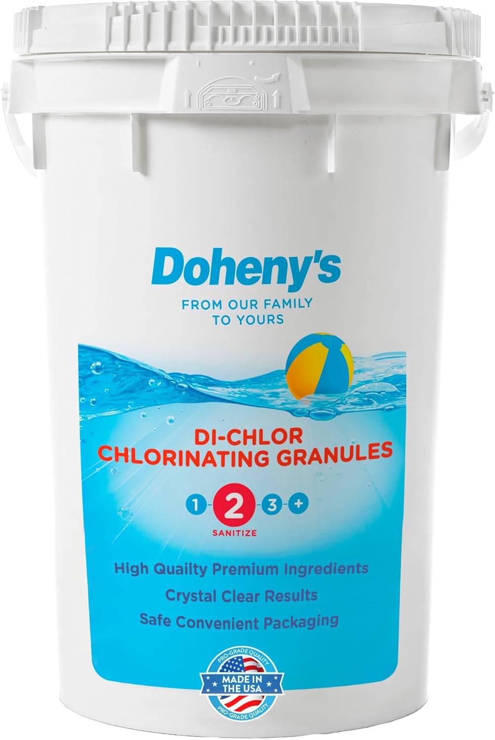 Doheny's Di-Chlor Granular Chlorine for Clean Pool Water