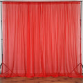 Fire Retardant Sheer Voile Chiffon Draping Panel 10ft x 20ft - Red
