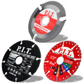 P.I.T. 3-in-1 4.5 in Cut Off Wheel Set - Multi-Material Cutting Pack
