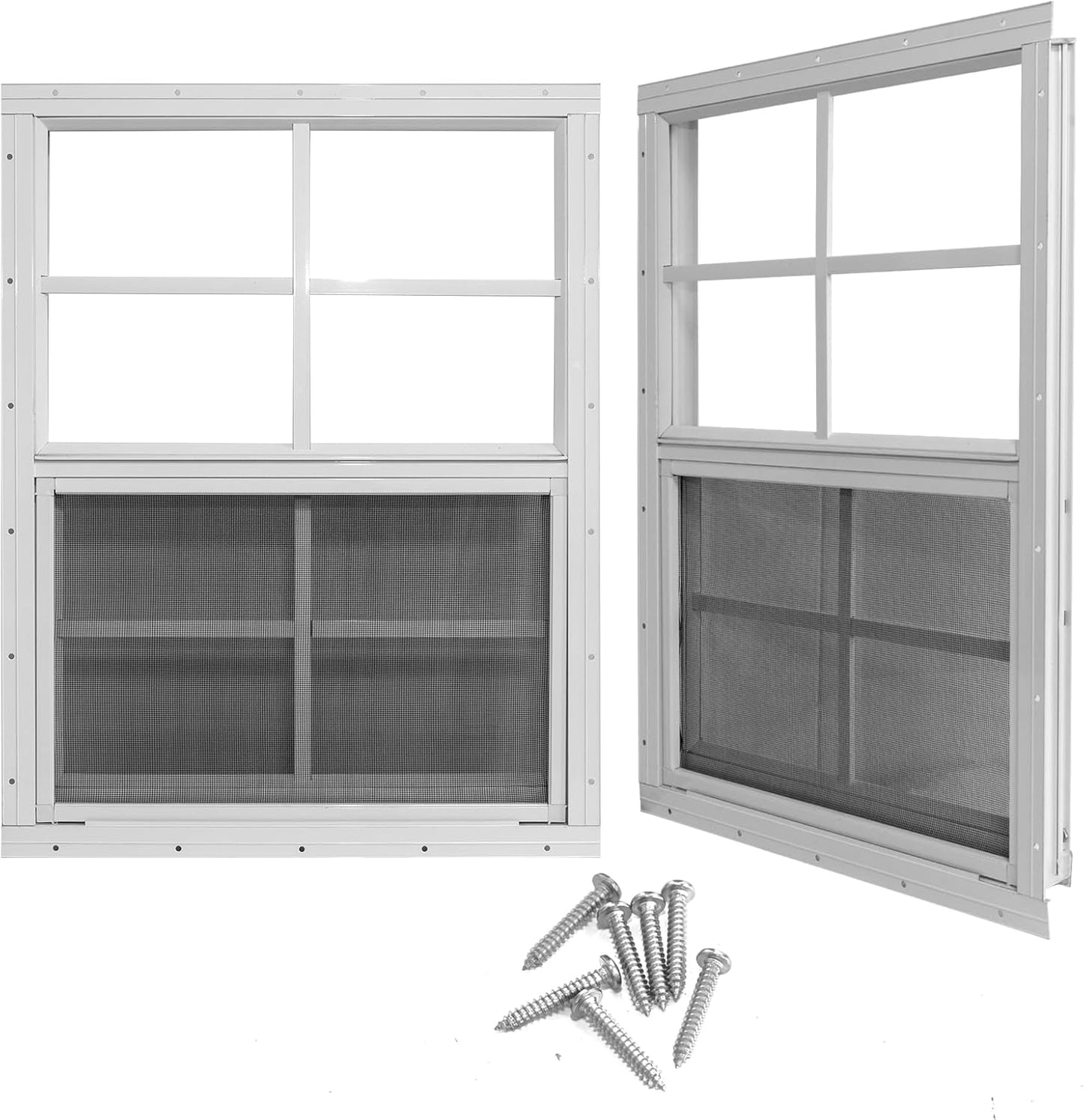 Yuzzy 24in x 27in Shed Windows with Tempered Glass for Sheds