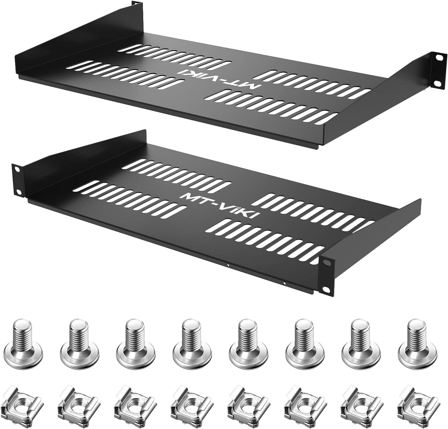MT-VIKI 1U Server Rack Shelf - Durable 19 Inch Tray for Equipment