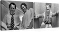 Funny Movie Bathroom Canvas Wall Art Set of 2 - Vintage Comedy Prints