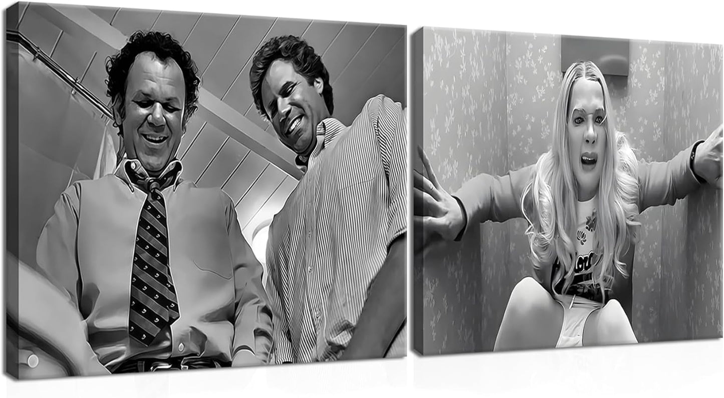 Funny Movie Bathroom Wall Art Set of 2 for Humorous Decor