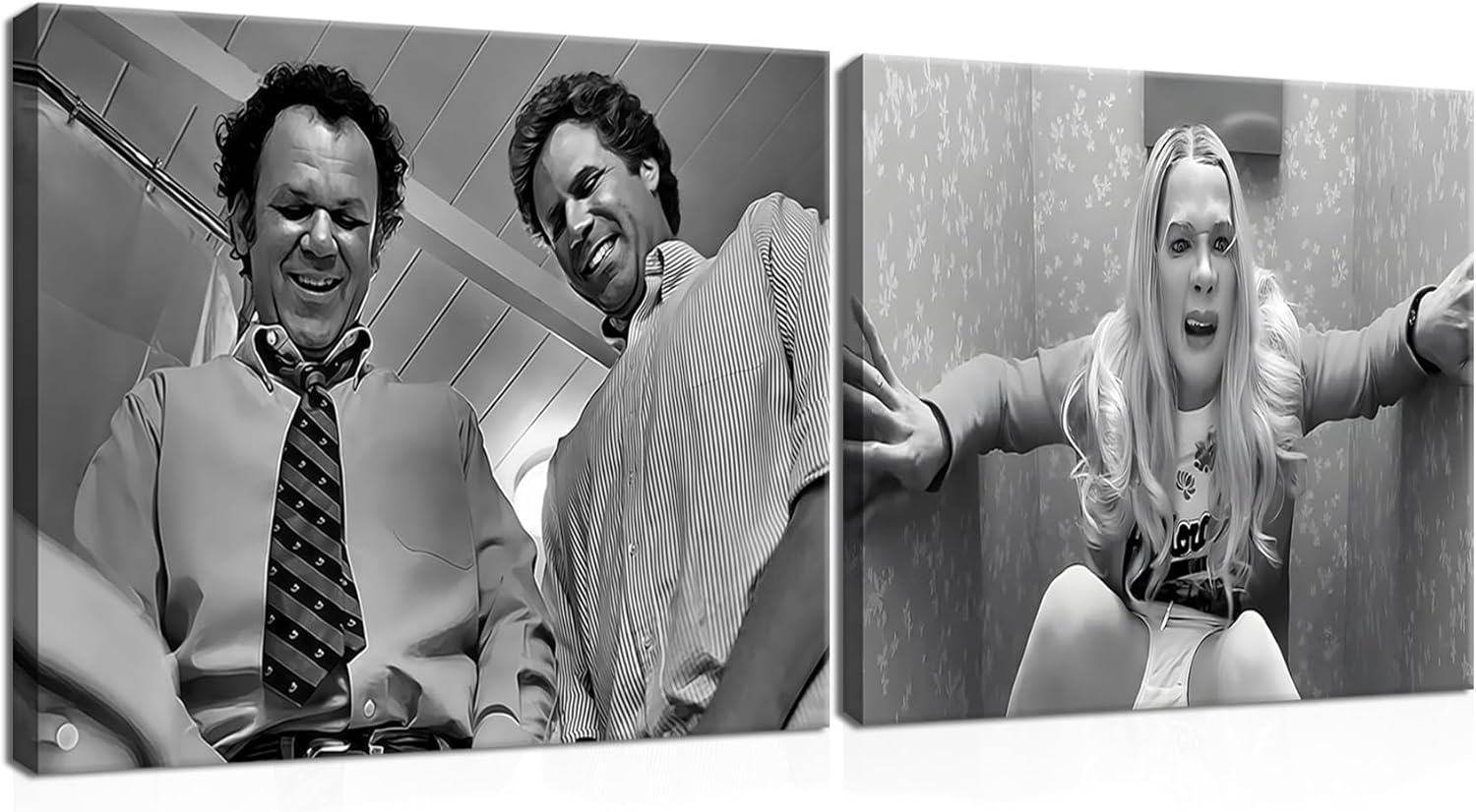 Funny Movie Bathroom Wall Art Set of 2 for Humorous Decor
