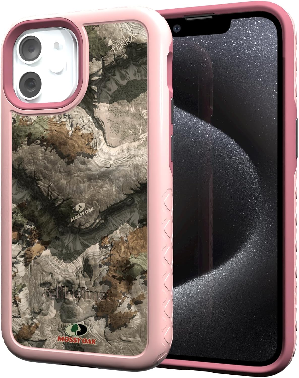 cellhelmet Mossy Oak Dual-Layer Case for iPhone 13 Mini in Pink