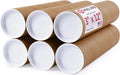 3 in x 12 in Reinforced Kraft Paper Mailing Tubes Pack of 6 - Secure
