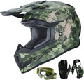 GLX GX623 Youth ATV/Dirt Bike Helmet Combo - Camo X-Large