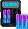 Pallus 1.5V Rechargeable Lithium AA Batteries 8-Pack - Long Life