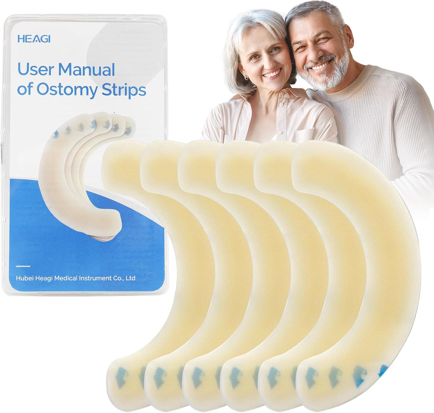 60PCS Hydrocolloid Skin Barrier Strips for Ostomy Supplies