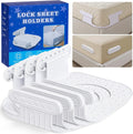 Bed Sheet Holders for Corners 4Pcs - Heavy Duty Fitted Sheet Locks