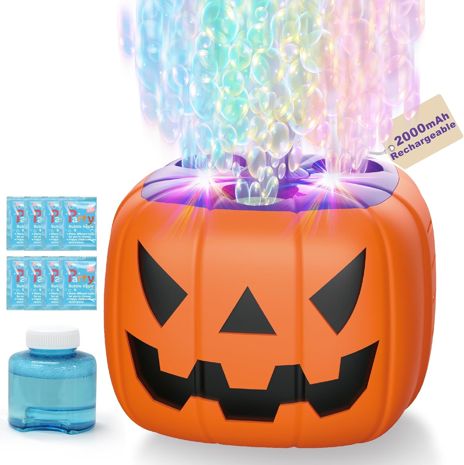 15-Hole Halloween Bubble Machine for Spooky Fun and Games