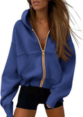 PRETTYGARDEN Zip Up Hoodies for Women - Cozy Oversized Fall Jacket You