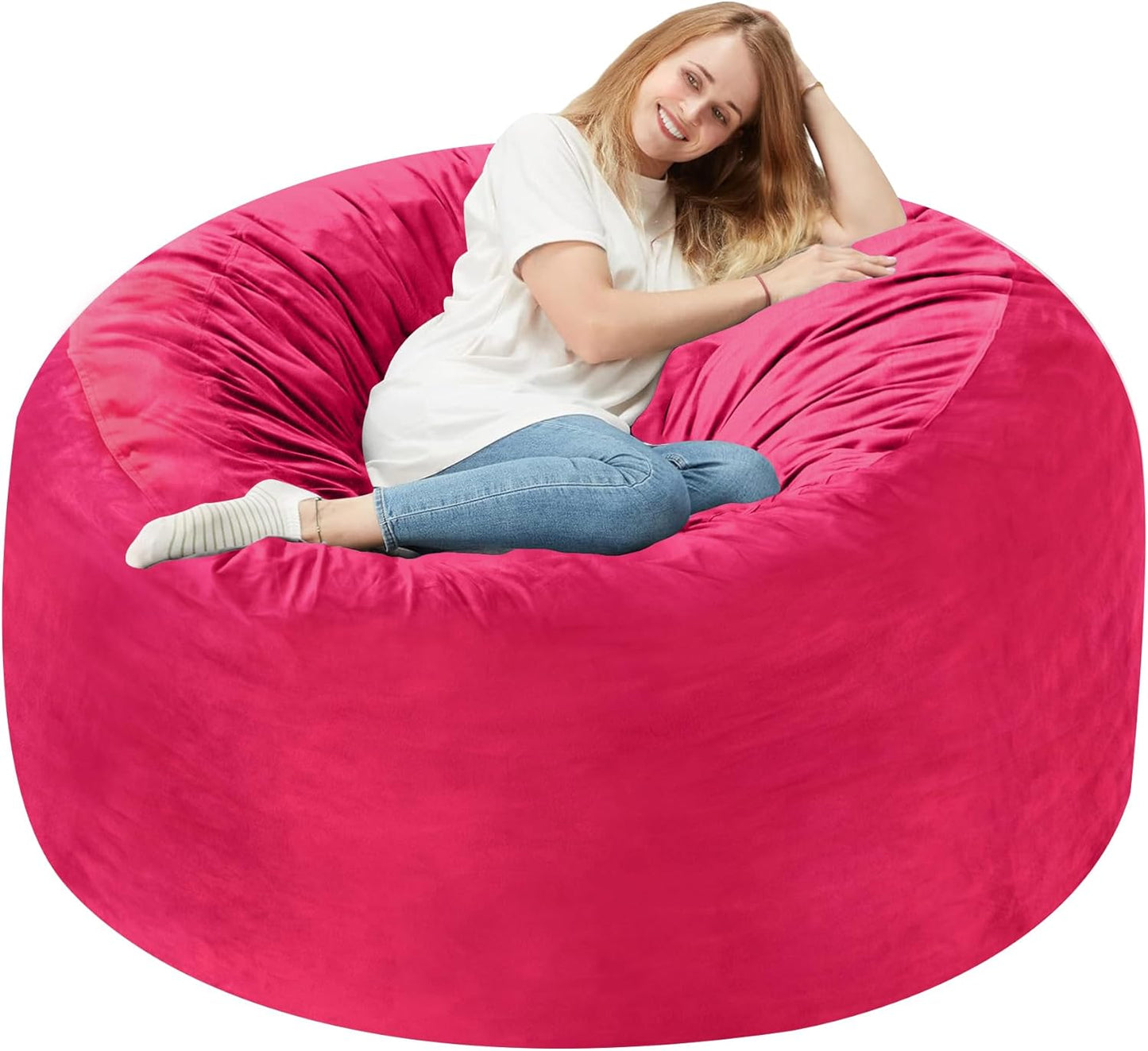 Homguava 3FT Bean Bag Chair with Memory Foam for Comfort