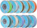 Matte Rainbow PLA 3D Printer Filament 10-Roll Bundle - Fast Color