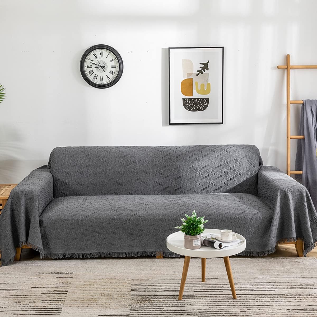 AIVIA Couch Cover Sheet Blanket for 3-4 Cushion Sofas