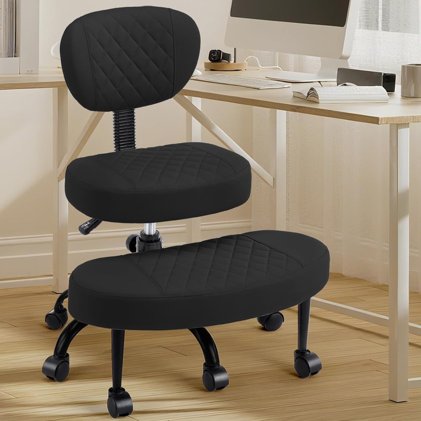 Cross Legged Office Chair with Wheels for Ergonomic Comfort