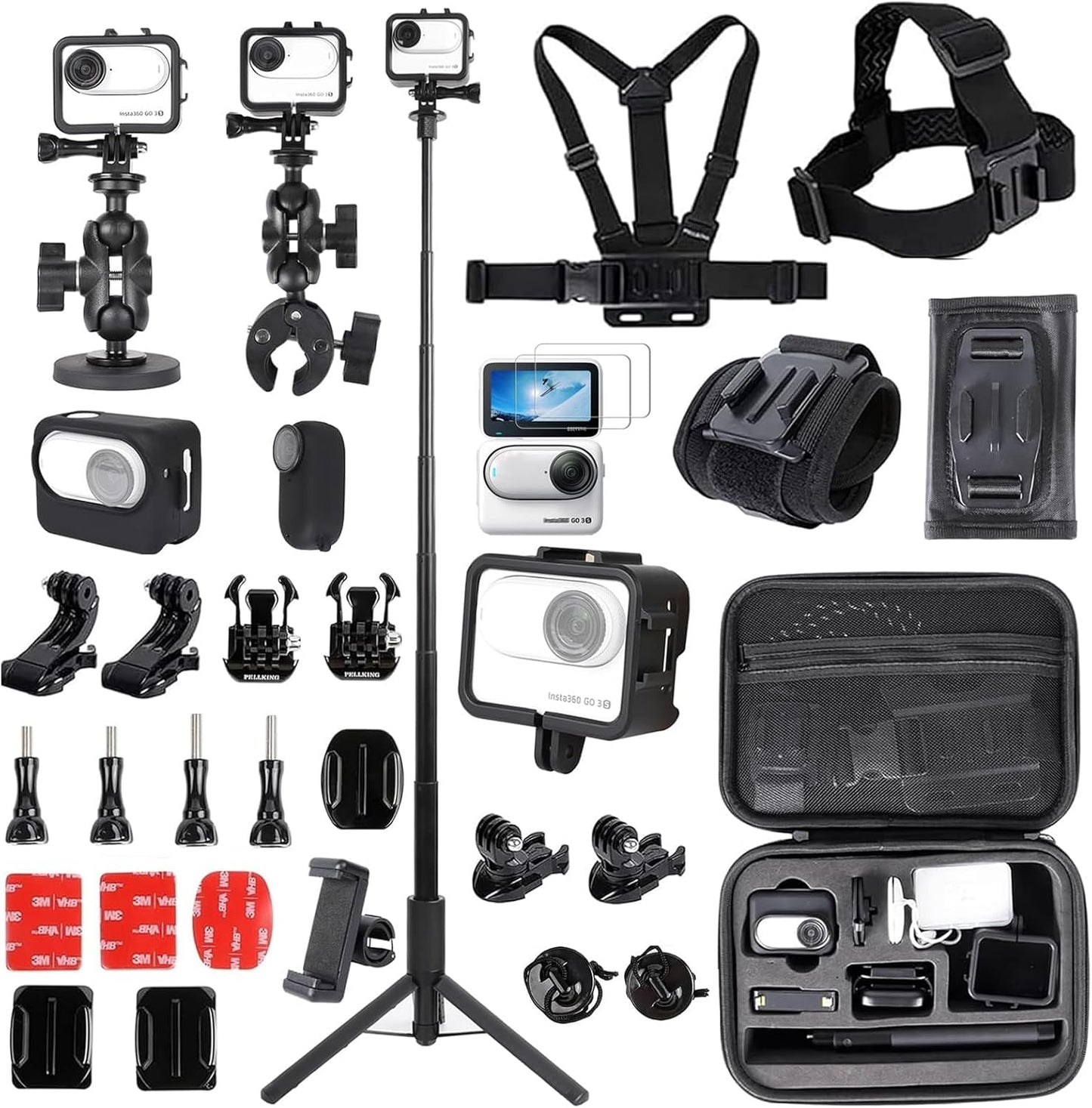 PellKing Accessories Kit for Insta360 Go 3/3S - Ultimate Gear